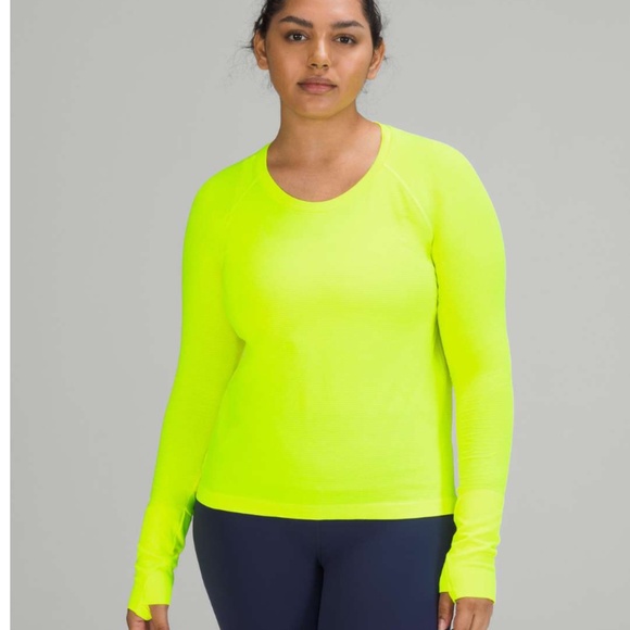 Lululemon Swiftly Tech Long Sleeve Shirt 2.0 *Race Length Highlight Yellow / Hig - Picture 2 of 8